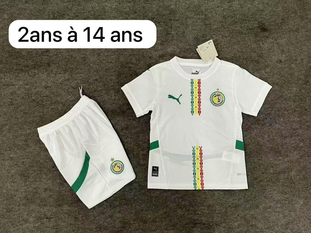 Maillot Sénégal enfant blanc – 2 à 14 ans