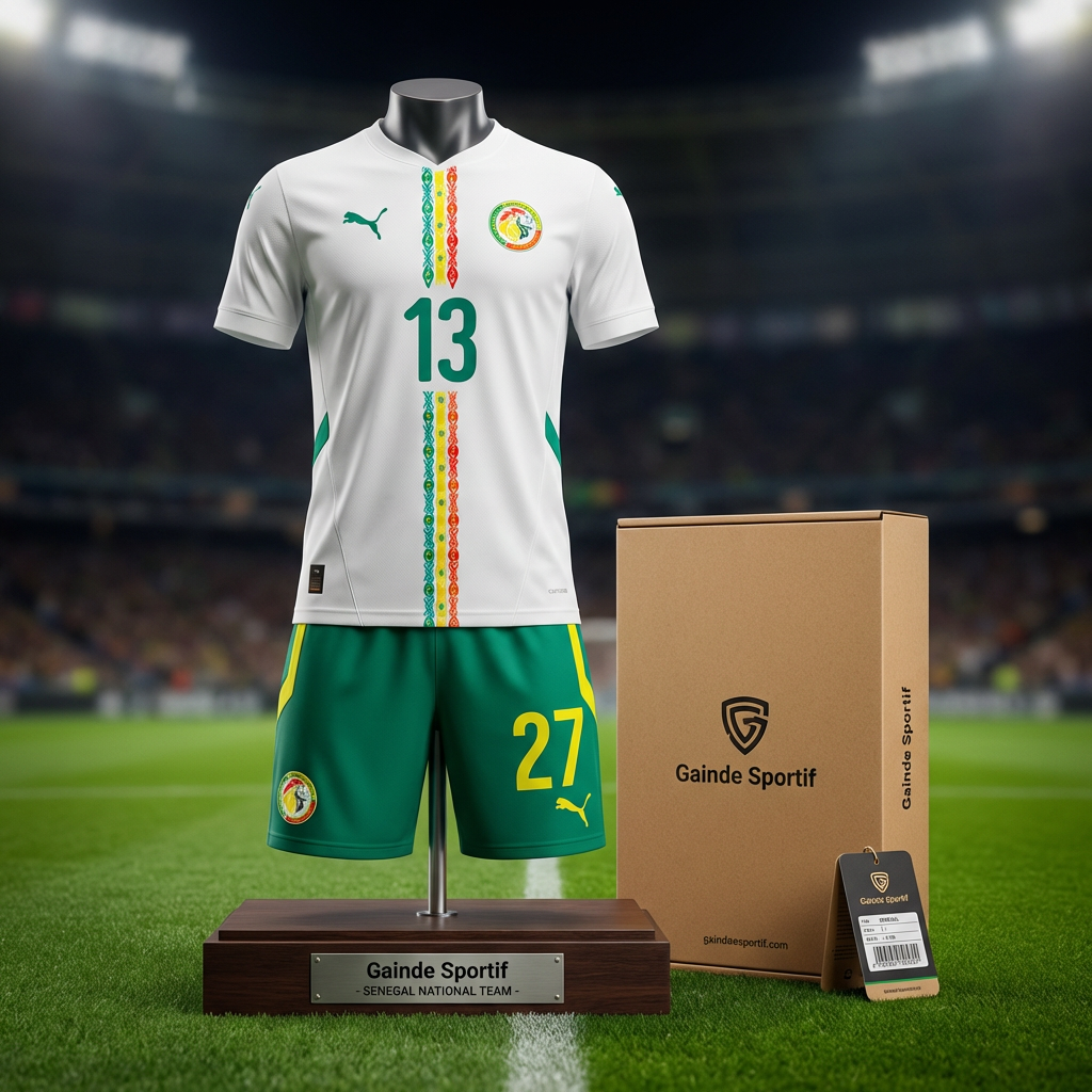Maillots Sénégal blanc et vert – stade